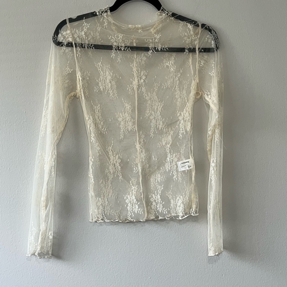 Cream Lace loose fit top